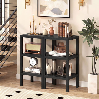 6-Tier Plastic Modular Storage Shelves for Living Room and Kitchen, Black Raised Garden Beds at Gallery Canada
