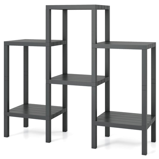 6-Tier Plastic Modular Storage Shelves for Living Room and Kitchen, Gray Raised Garden Beds Gray at Gallery Canada