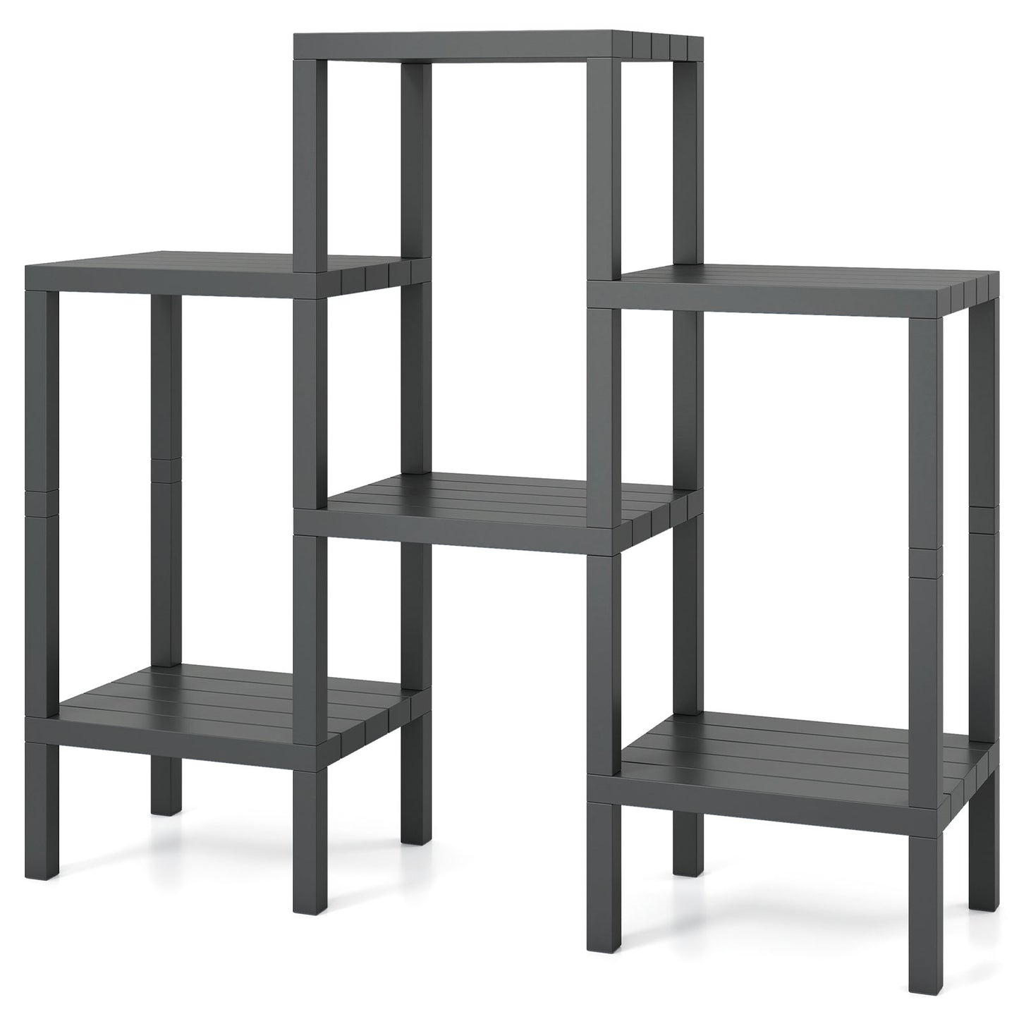 6-Tier Plastic Modular Storage Shelves for Living Room and Kitchen, Gray Raised Garden Beds at Gallery Canada