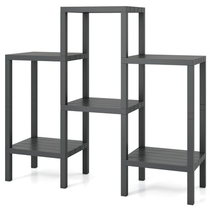 6-Tier Plastic Modular Storage Shelves for Living Room and Kitchen, Gray Raised Garden Beds at Gallery Canada