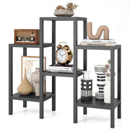 6-Tier Plastic Modular Storage Shelves for Living Room and Kitchen, Gray Raised Garden Beds at Gallery Canada