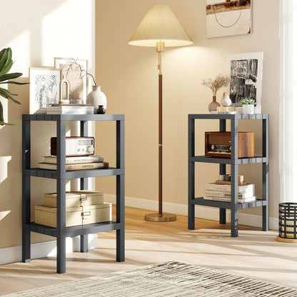 6-Tier Plastic Modular Storage Shelves for Living Room and Kitchen, Gray Raised Garden Beds at Gallery Canada