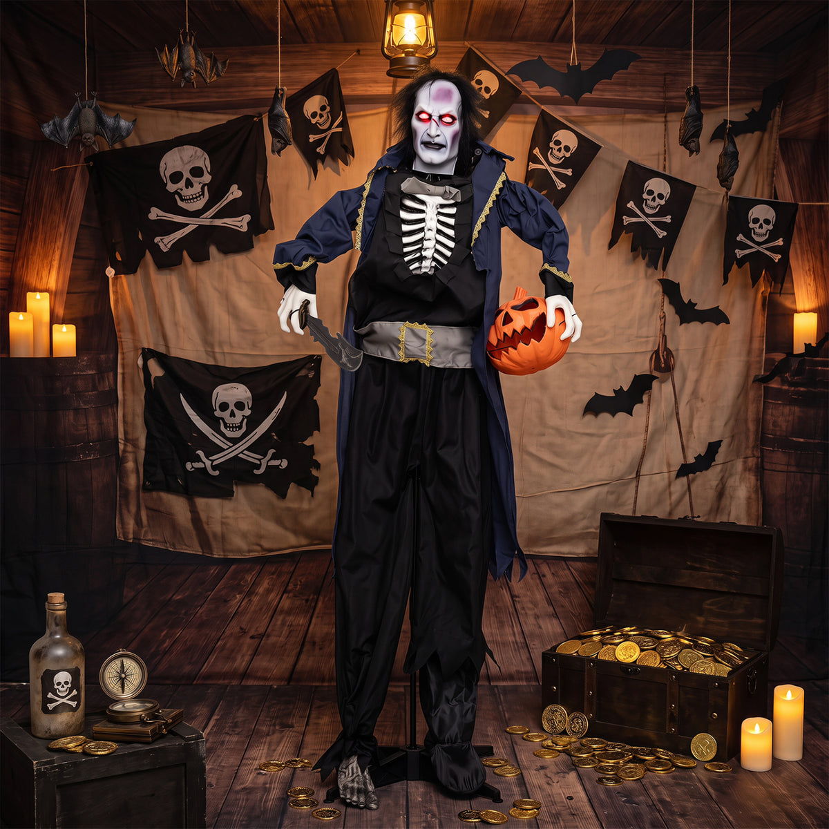 6 ft Animated Halloween Vampire Pirate Decoration