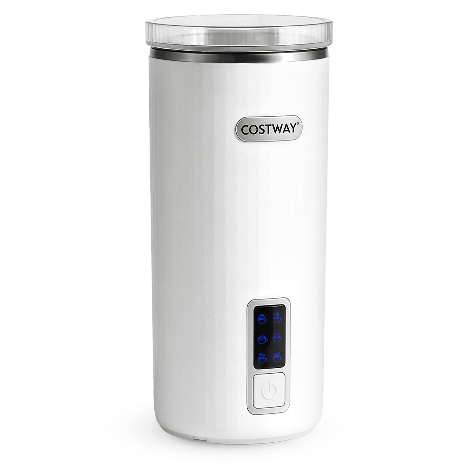 6-in-1 Electric Milk Steamer with Stainless Steel Interior, White Small Appliances White at Gallery Canada