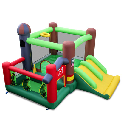 6-in-1 Inflatable Bounce House, Double Slides, No 735W Blower Bounce House at Gallery Canada