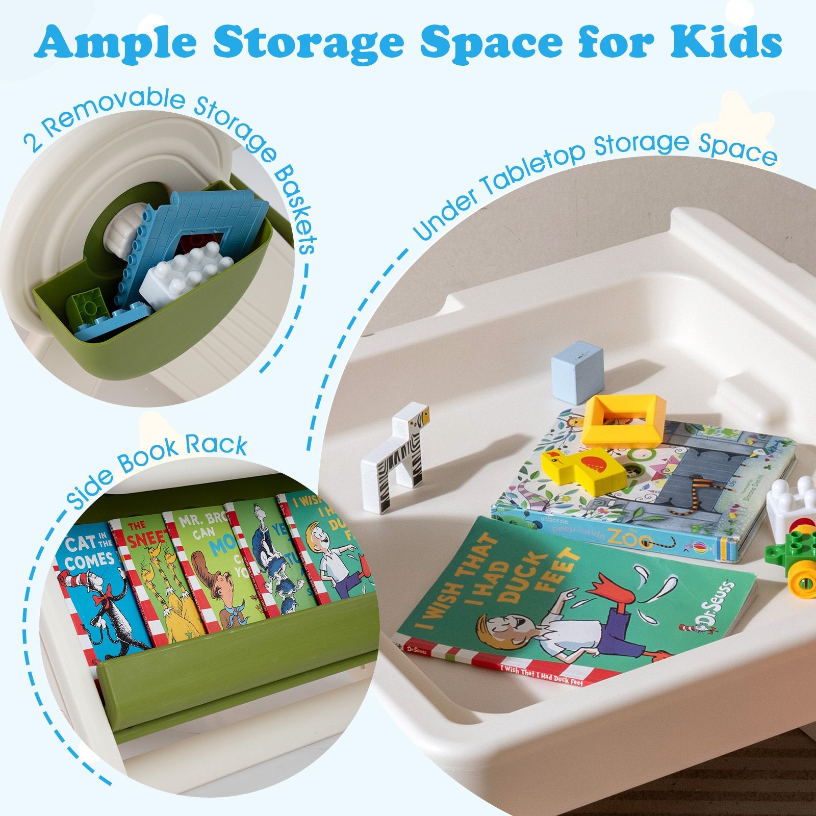 6-in-1 Multi-activity Children Table and Chair Set Folding Art Easel Set, Orange Kids Table & Chair Sets at Gallery Canada