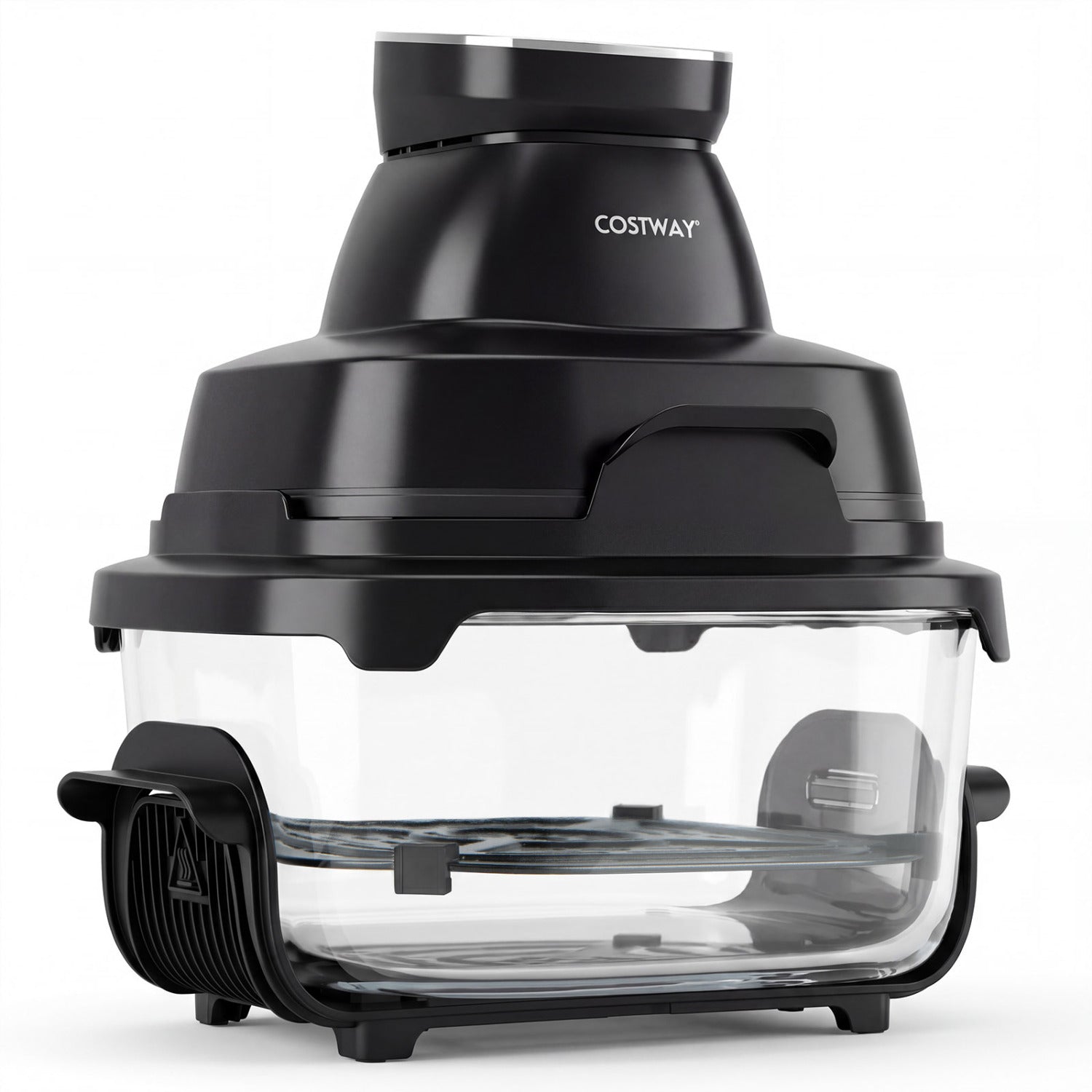 6-In-1 Portable Glass Air Fryer, 1500W, Dual Containers With Lids, Dishwasher Safe, Black Air Fryers Black at Gallery Canada