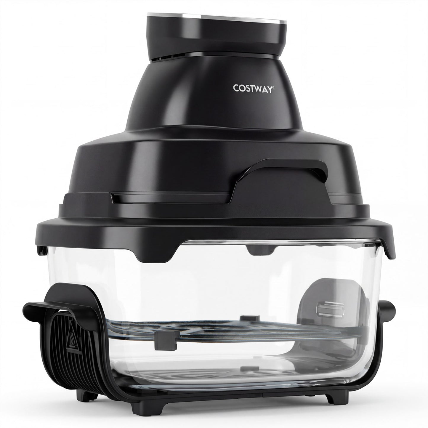6-In-1 Portable Glass Air Fryer, 1500W, Dual Containers With Lids, Dishwasher Safe, Black Air Fryers Black at Gallery Canada