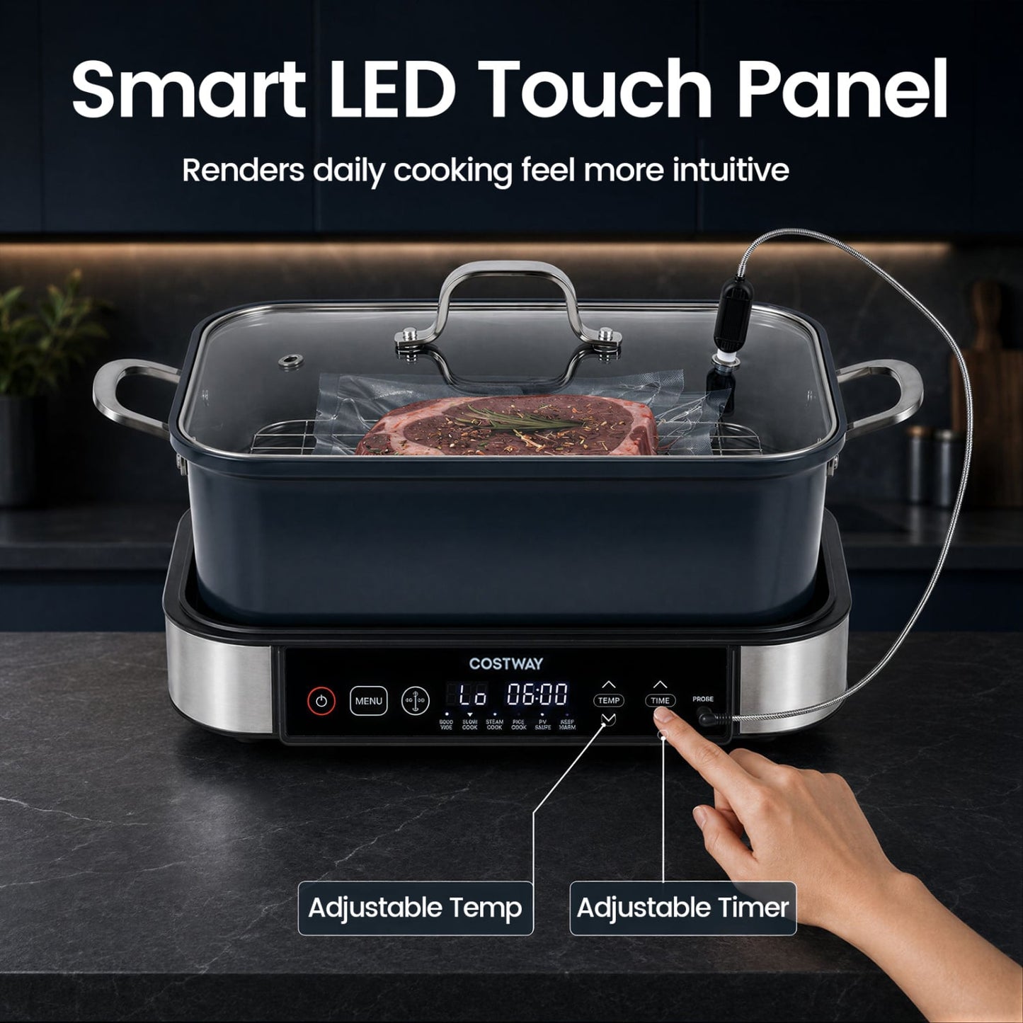 6-in-1 Programmable Slow Cooker, Keep Warm, Timer