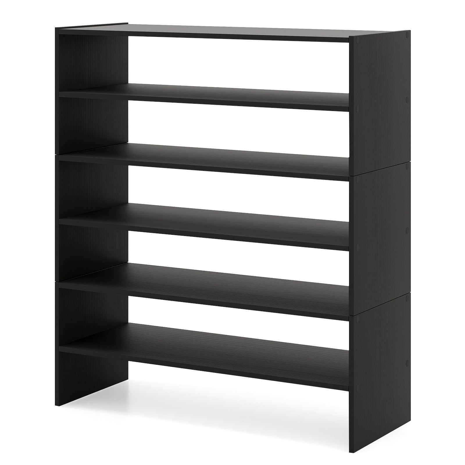 6-tier Shoe Rack with Anti-tipping Device for Entryway, Black Shoe Racks & Storage Benches at Gallery Canada
