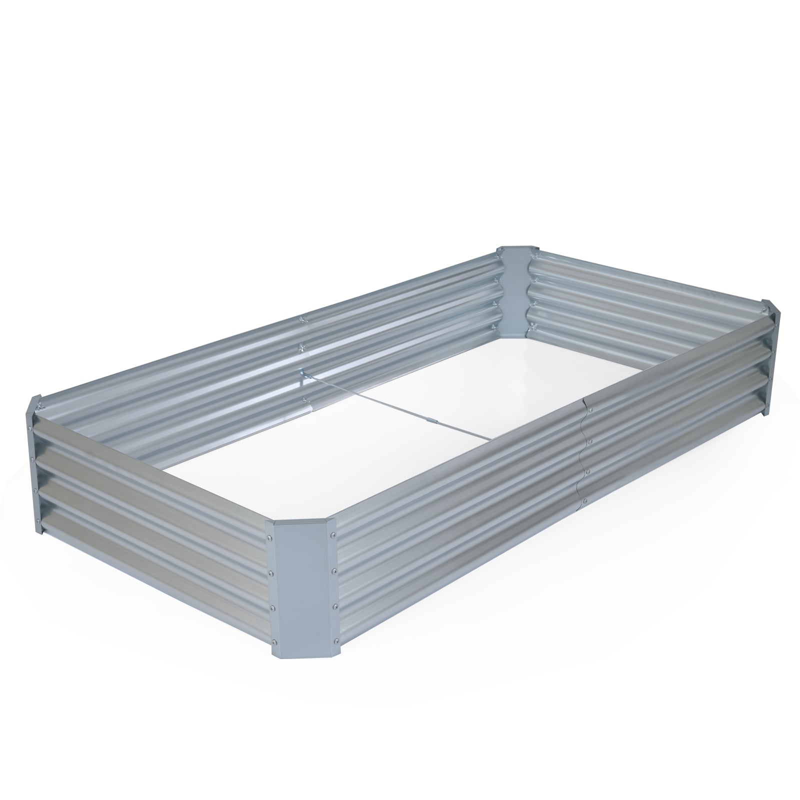 6 x 3 x 1 FT Galvanized Raised Garden Bed, Silver Raised Garden Beds Silver at Gallery Canada