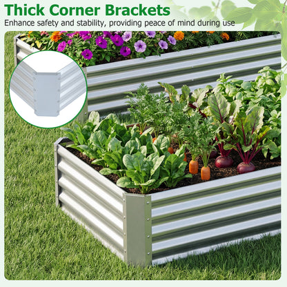 6 x 3 x 1 FT Galvanized Raised Garden Bed, Silver Raised Garden Beds at Gallery Canada