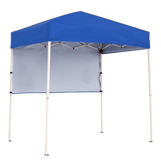 6 x 4 FT Pop-Up Canopy Tent, Half Sidewall, Easy Setup, Blue Canopies Blue at Gallery Canada