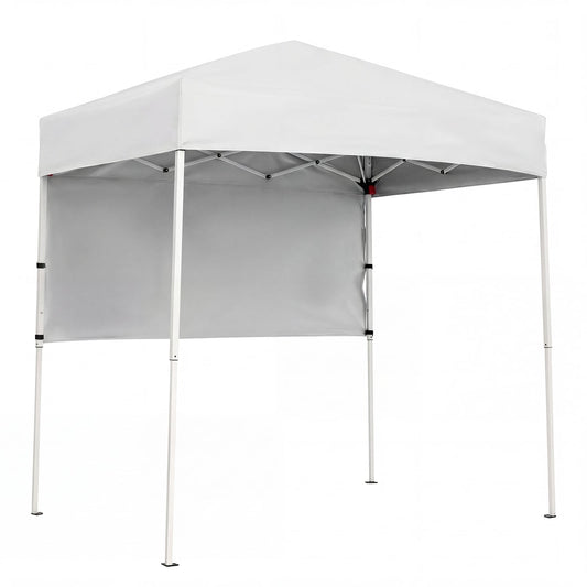 6 x 4 FT Pop-Up Canopy Tent, Half Sidewall, Easy Setup, White Canopies White at Gallery Canada