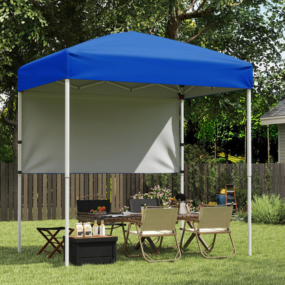 6 x 4 FT Pop-Up Canopy Tent, Half Sidewall, Easy Setup, Blue Canopies at Gallery Canada