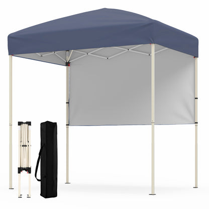 6 x 4 FT Pop-Up Canopy Tent, Half Sidewall, Easy Setup, Gray Canopies Gray at Gallery Canada