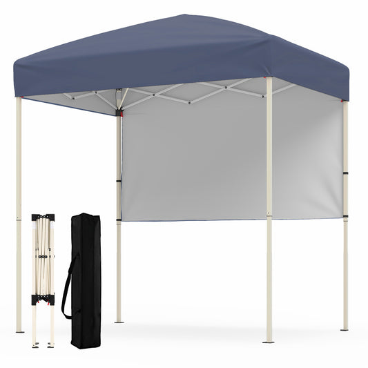 6 x 4 FT Pop-Up Canopy Tent, Half Sidewall, Easy Setup, Gray Canopies Gray at Gallery Canada