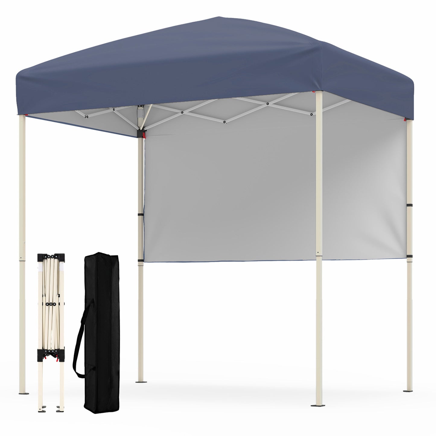 6 x 4 FT Pop-Up Canopy Tent, Half Sidewall, Easy Setup, Gray Canopies at Gallery Canada