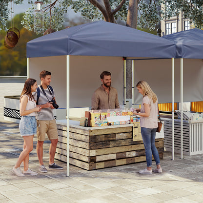 6 x 4 FT Pop-Up Canopy Tent, Half Sidewall, Easy Setup, Gray Canopies at Gallery Canada