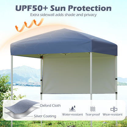 6 x 4 FT Pop-Up Canopy Tent, Half Sidewall, Easy Setup, Gray Canopies at Gallery Canada
