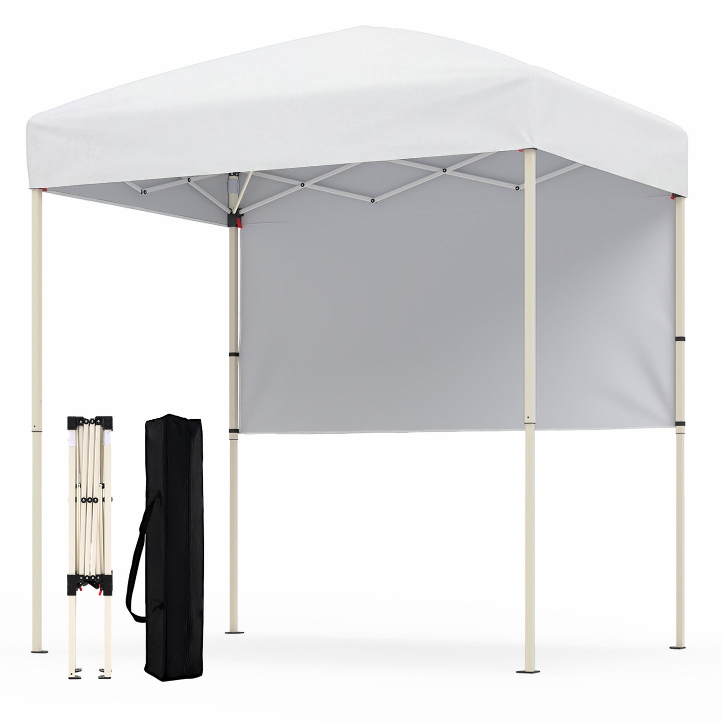 6 x 4 FT Pop-Up Canopy Tent, Half Sidewall, Easy Setup, White Canopies at Gallery Canada