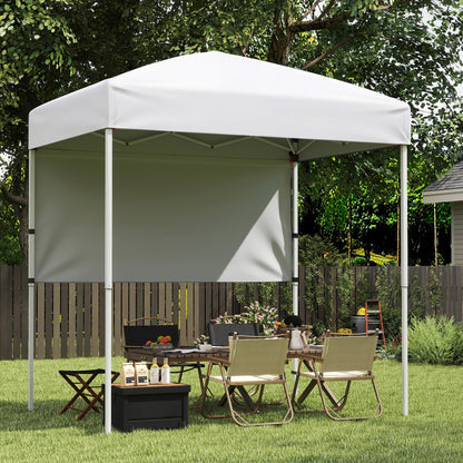 6 x 4 FT Pop-Up Canopy Tent, Half Sidewall, Easy Setup, White Canopies at Gallery Canada