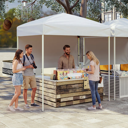 6 x 4 FT Pop-Up Canopy Tent, Half Sidewall, Easy Setup, White Canopies at Gallery Canada