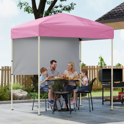 Tente Pop-Up Canopée 1,8x1,2 m avec demi-paroi latérale, Rose