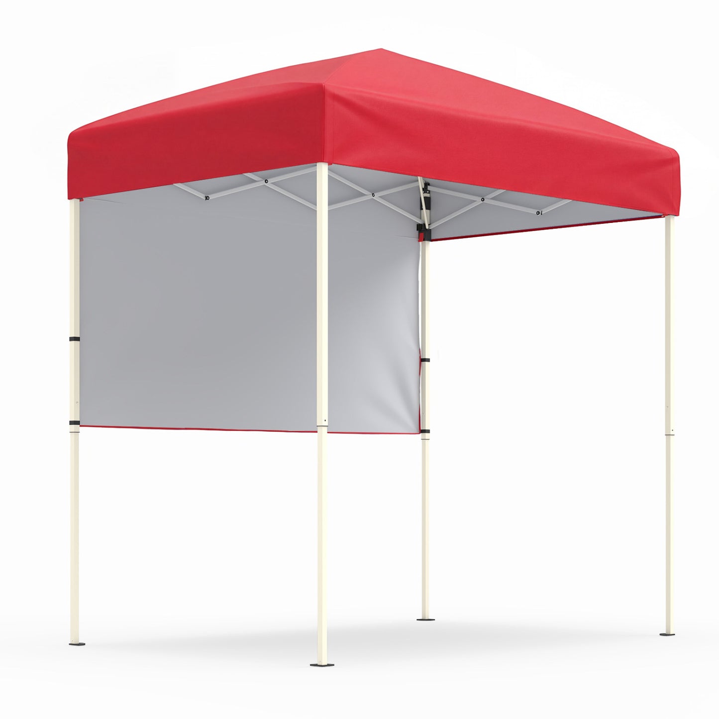 6x4 FT Pop-Up Canopy Tent with Half Sidewall, Red