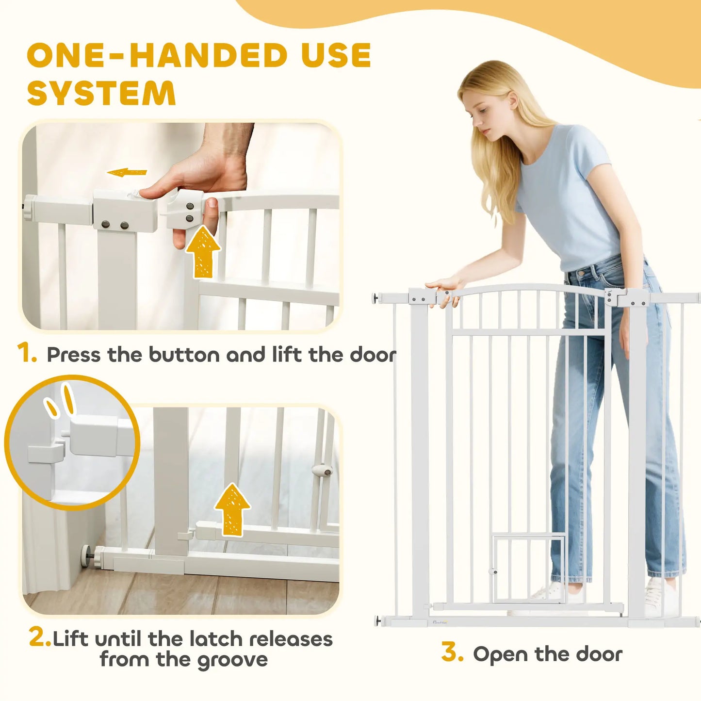 30-41 Inch Extra Wide Pet Gate, Small Door, 42 Inch H, Extension Kit Pet Gates at Gallery Canada