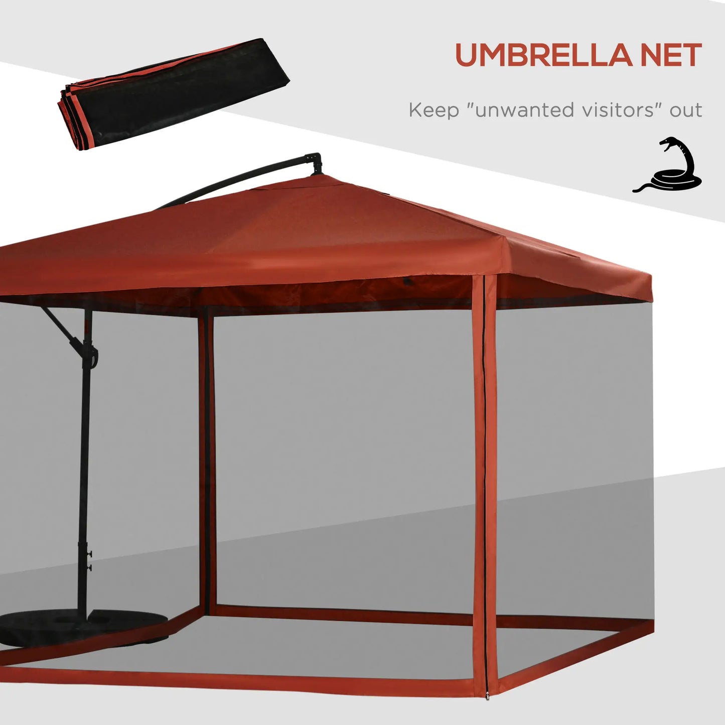Offset Patio Umbrella, Adjustable Cantilever Canopy, Wine Red Cantilever Umbrellas at Gallery Canada