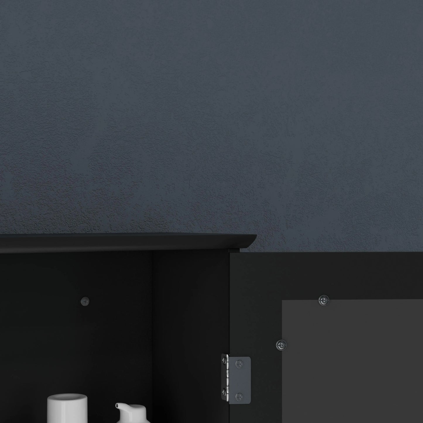 Wall Mounted Bathroom Mirror Cabinet with Shelves, Black Mirror Medicine Cabinets at Gallery Canada