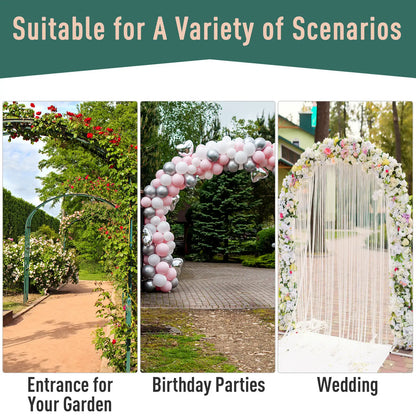 Metal Trellis Garden Arch Arbor, Lucky Leaf Clover Gate, Black Garden Arches at Gallery Canada