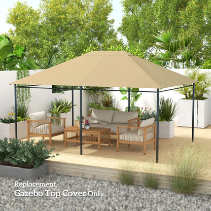 10' x 13' Gazebo Canopy Cover, Roof Replacement, Khaki Gazebo Canopy Replacement at Gallery Canada