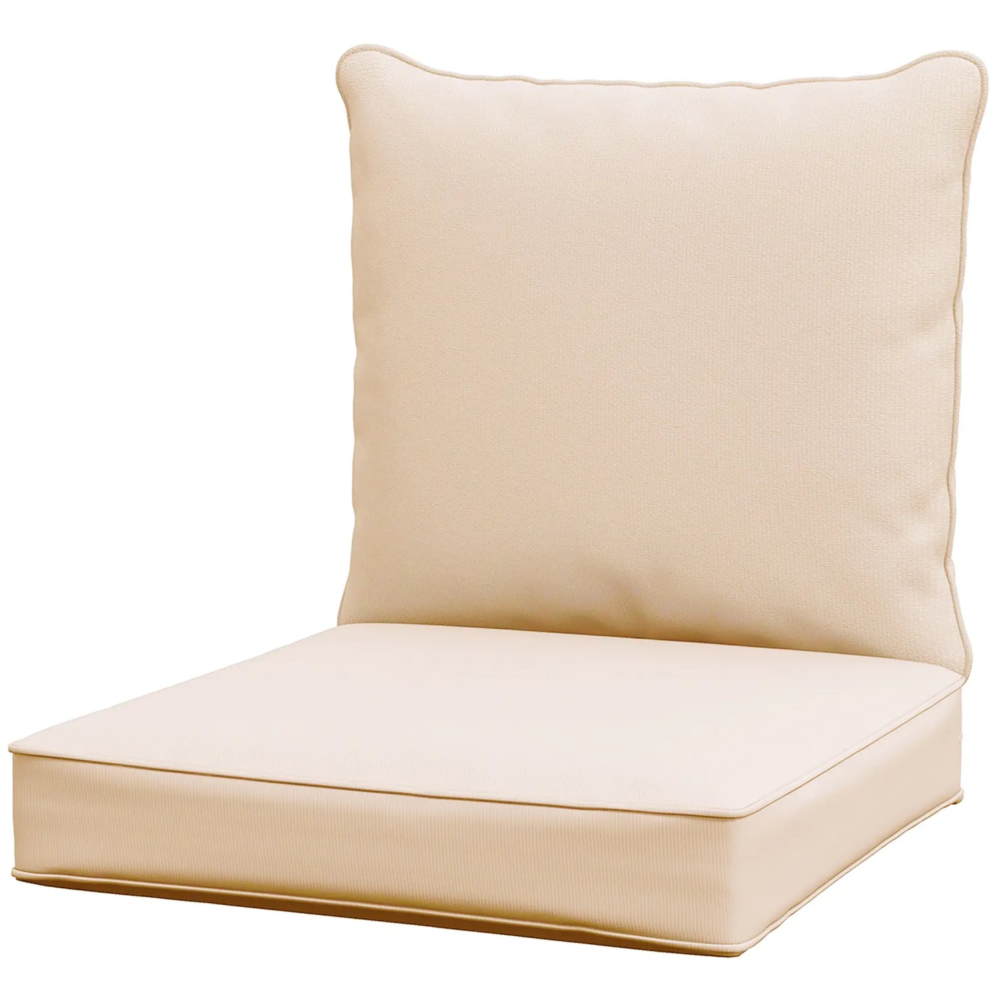 Patio Chair Cushions, Thick Deep Seat with Back, Beige Patio Chair Cushions Beige at Gallery Canada