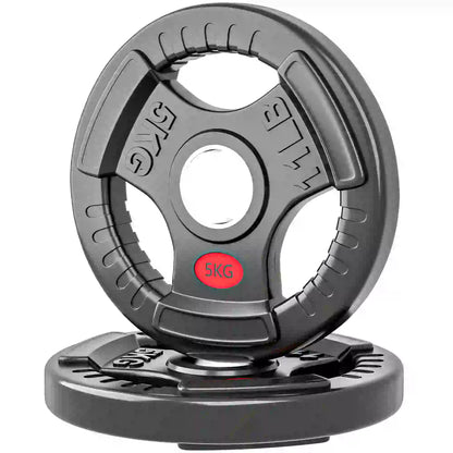 Weight Plates Set, 2-Inch Barbell Weights, Tri-Grips, 2 x 11lbs Dumbbells & Barbells Black at Gallery Canada