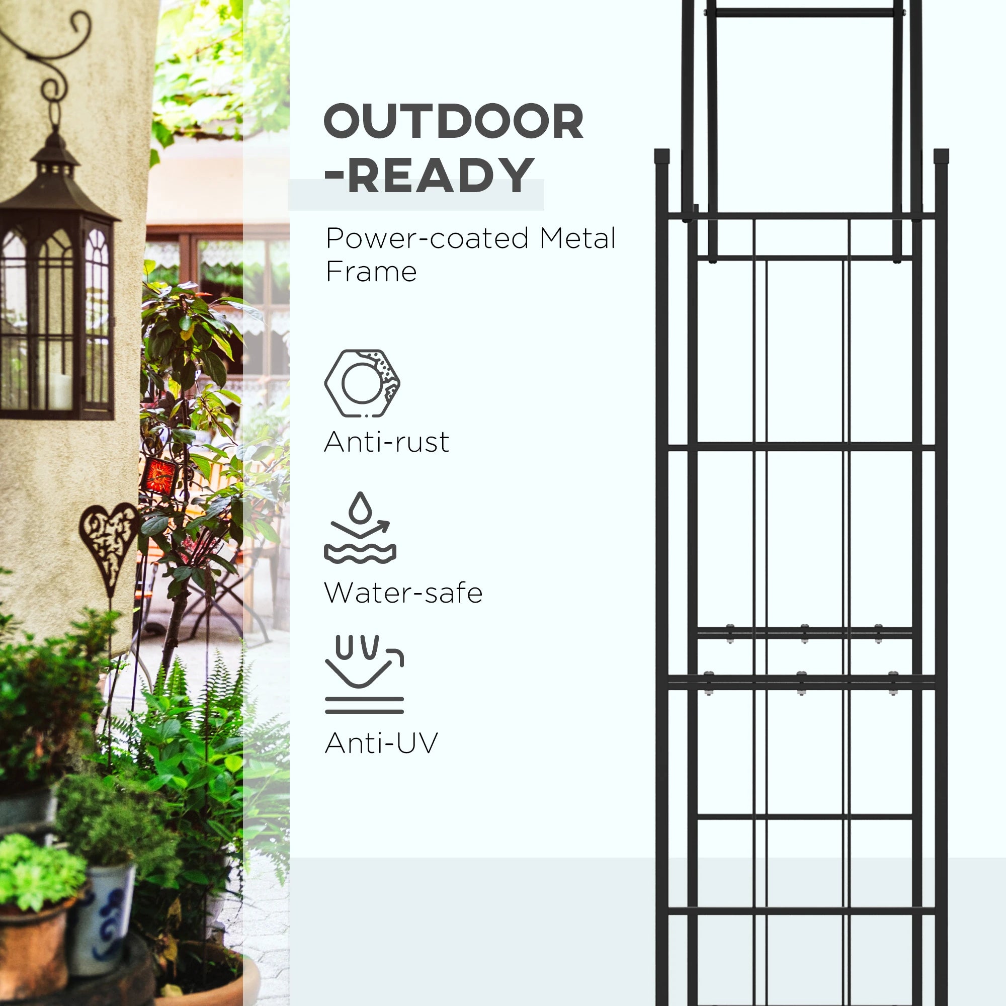 7FT Garden Arch Trellis, Outdoor Wedding Arbor, Climbing Roses Vines Plants Garden Arches at Gallery Canada