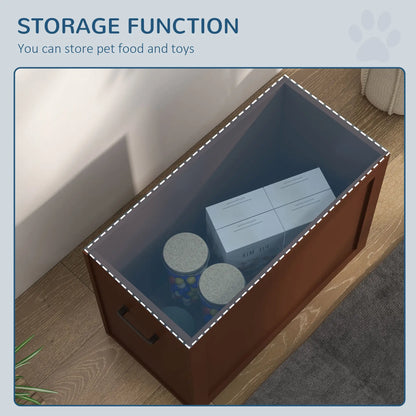 Elevated Dog Bowls with Storage, 2 Stainless Steel, Large, Brown Dog Bowls at Gallery Canada