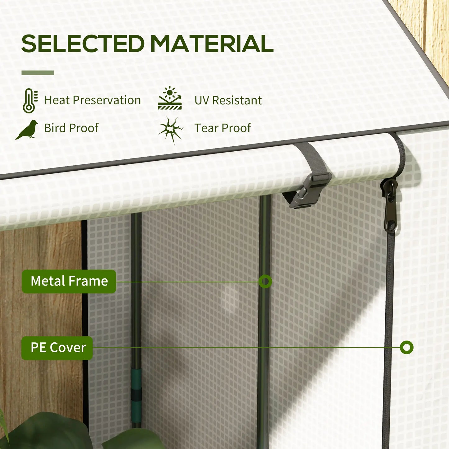 Mini Greenhouse With 4 Wire Shelves, Portable, 39.4" x 31.5" x 59.1", White Mini Greenhouses at Gallery Canada