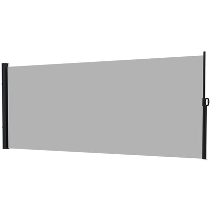 13' x 6' Retractable Side Awning, Outdoor Privacy Screen, Light Grey Retractable Side Awning Light Grey at Gallery Canada