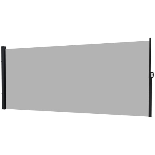 13' x 6' Retractable Side Awning, Outdoor Privacy Screen, Light Grey Retractable Side Awning Light Grey at Gallery Canada