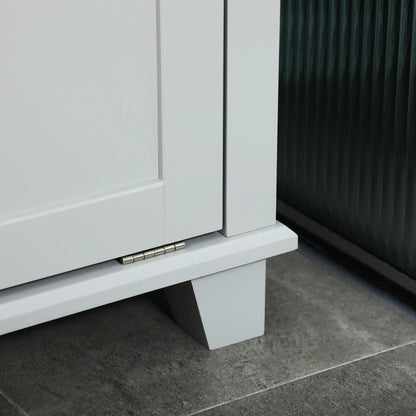 Tilt-Out Laundry Cabinet, Bathroom Organizer, Two-Compartment Hamper, Grey Bathroom Cabinets at Gallery Canada