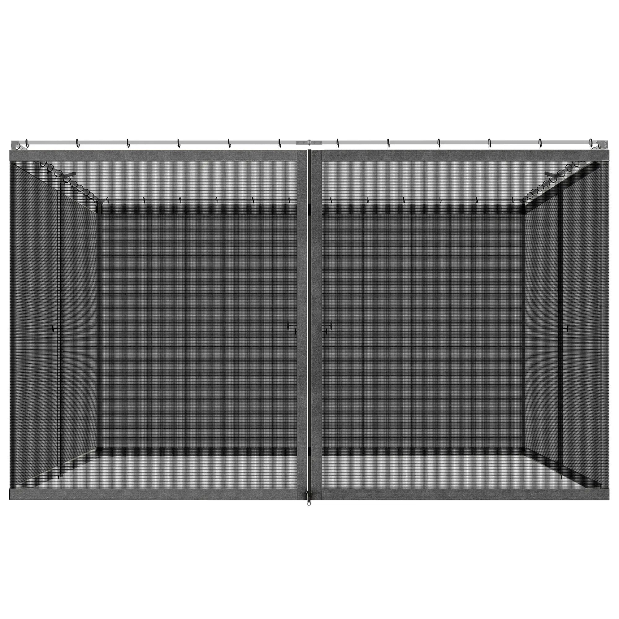 Replacement Mosquito Netting, 13' x 13', Black, Dark Grey Gazebo Sidewalls at Gallery Canada