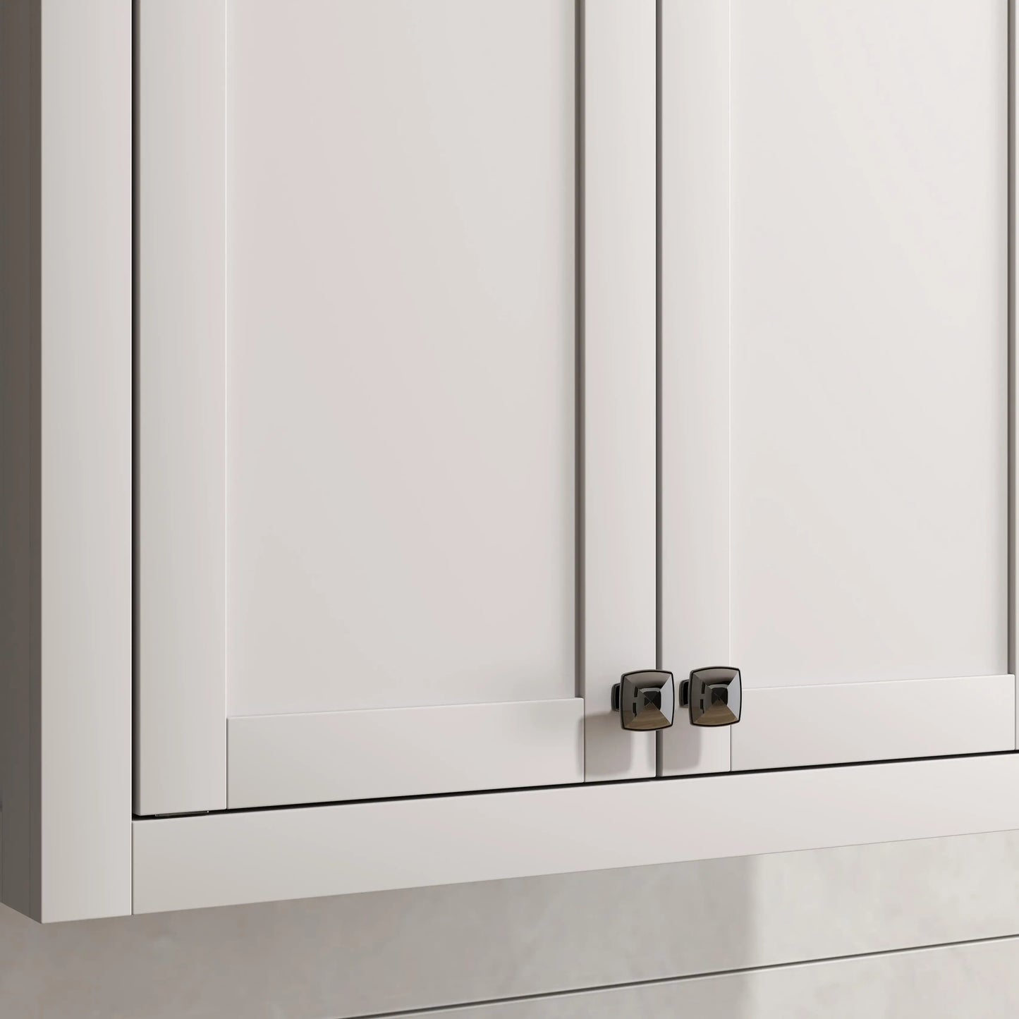 Wall Mounted Bathroom Cabinet, 2 Doors, 2 Adjustable Shelves, White Bathroom Cabinets at Gallery Canada