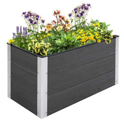 3' x 2' x 2' Raised Garden Bed, Wood Plastic Planter Box, Grey Galvanized Planter Boxes at Gallery Canada