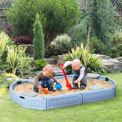 Kids Sandbox with Cover, Seat, Outdoor, Light Blue Sandboxes & Accessories at Gallery Canada