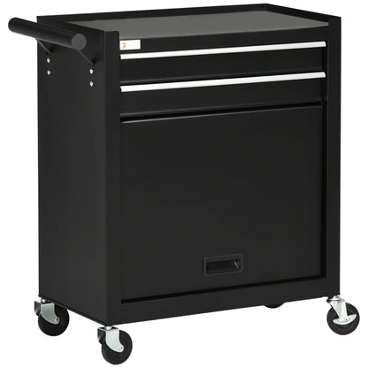 2-Drawer Rolling Tool Chest, Metal Cabinet, Black Tool Organizers at Gallery Canada
