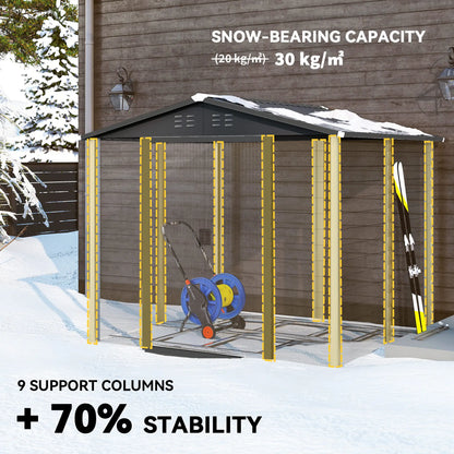 8' x 7' Outdoor Storage Shed, Galvanized Steel, Lockable Doors, Floor Frame Sheds at Gallery Canada