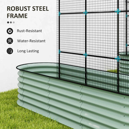 Galvanized Raised Garden Bed With Arch Trellis, Metal Planter Box Galvanized Planter Boxes at Gallery Canada