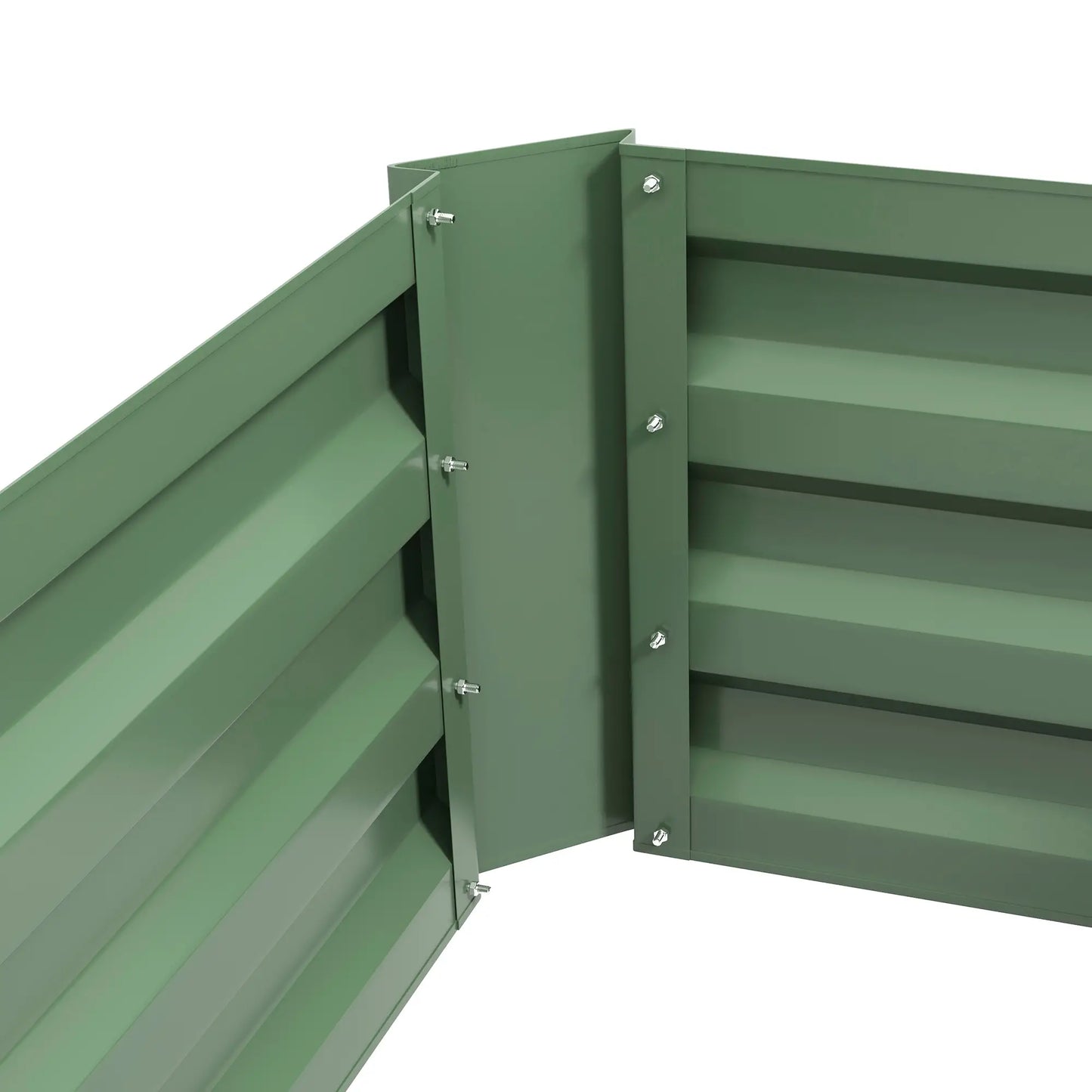 Steel Raised Garden Bed Set, 39"x20"x12", Green